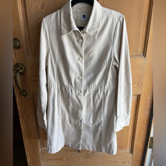 90s GAP 100% Cotton Jacket in Cream Size Large - Picture 4 of 12